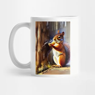 SQUIRREL ENJOYING AUTUMN IN THE CITY Mug